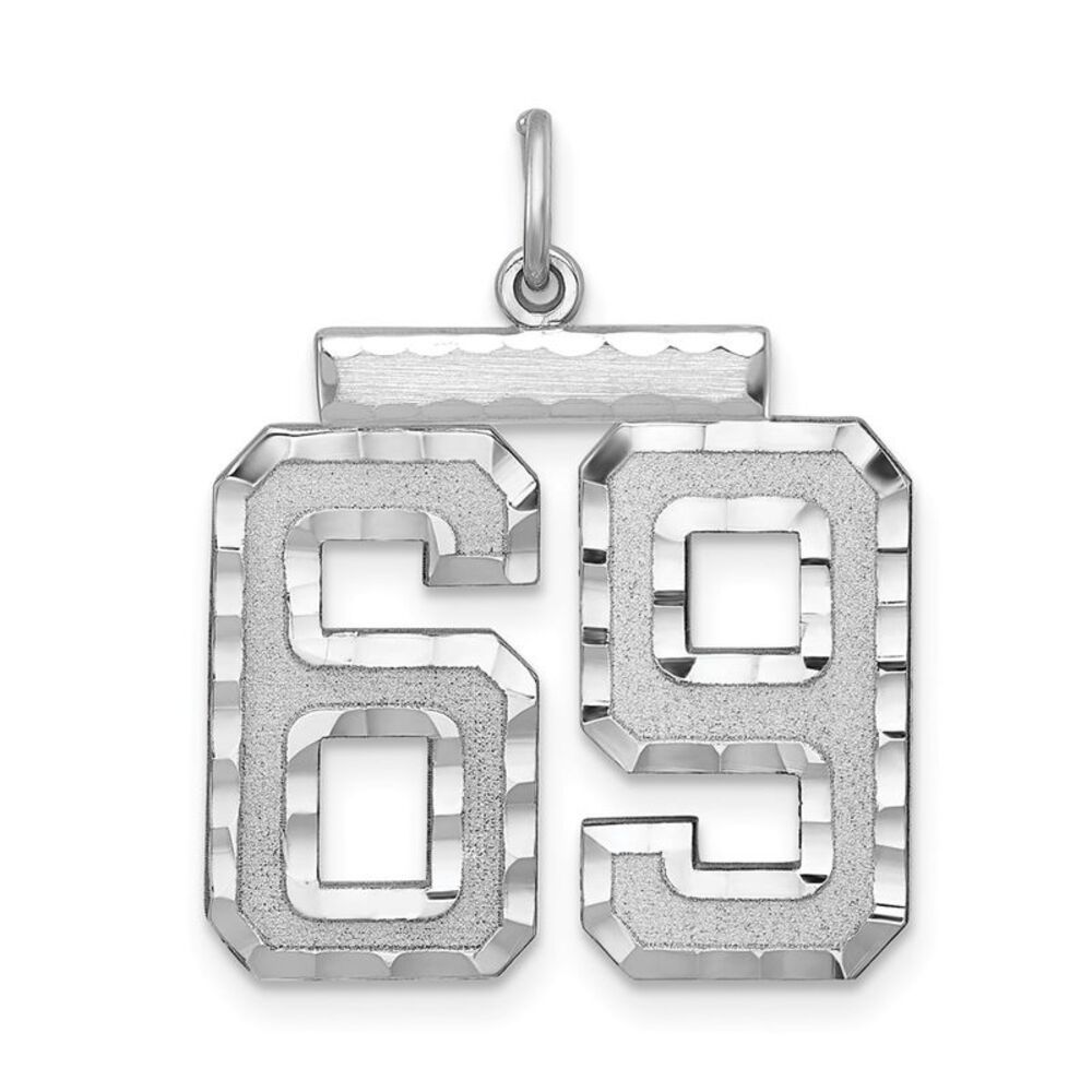 Sterling Silver, Varsity Collection, Large D/C Pendant, Number 69